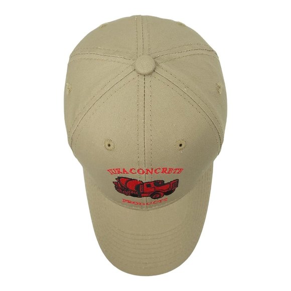 Iuka Concrete Products Khaki Strapback Cap Trucker Baseball Hat Embroidered Logo - Picture 11 of 12